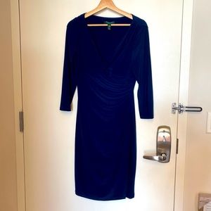 Ralph Lauren 3/4 Sleeve Wrap Style Dress